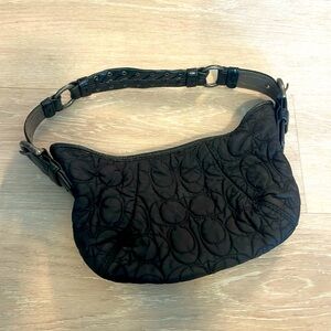 Coach Vintage Y2K Coach Quilted Black Hobo Shoulder Bag
